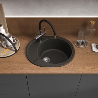 Мойка кухонная Reflexion Allonge 58-BL RF0658BL черный